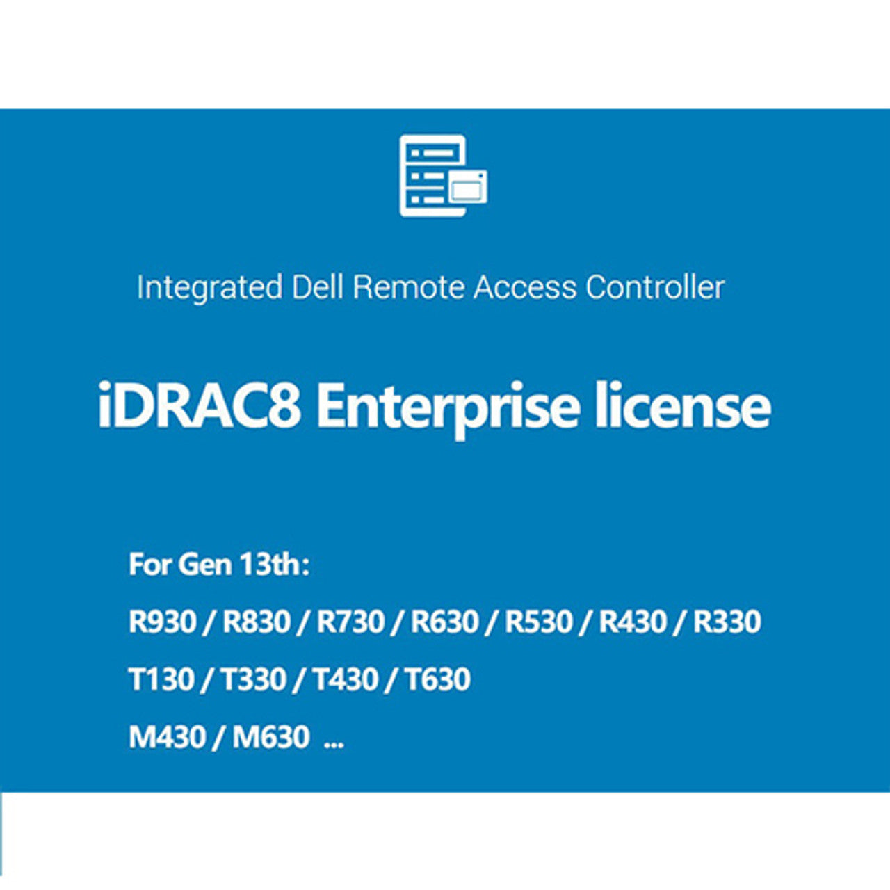 iDRAC 8 Enterprise with license