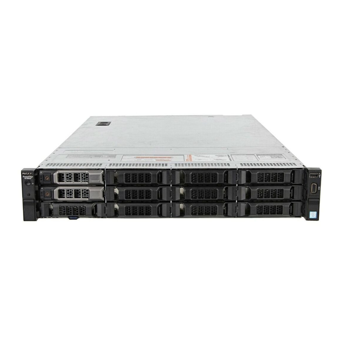 Dell PowerEdge R730XD 12-bay Server 2x E5-2640 V4 = 20 Cores H730 256GB RAM 2x trays