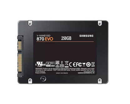 Samsung 870 EVO MZ-77E250 250GB Solid State Drive 2.5" Internal SATA 6Gb/s MZ-77E250B