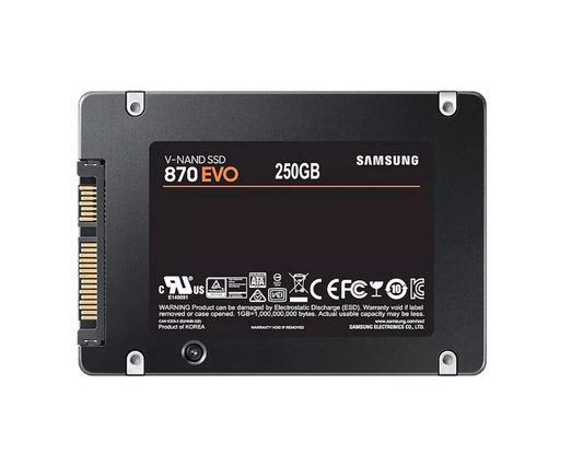 Samsung 870 EVO MZ-77E250 250GB Solid State Drive 2.5" Internal SATA 6Gb/s MZ-77E250B