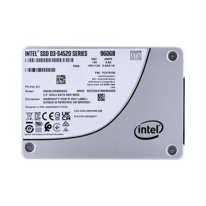 Intel 960GB Solid State Drive 2.5" Internal SATA 6Gb/s D3-S4520