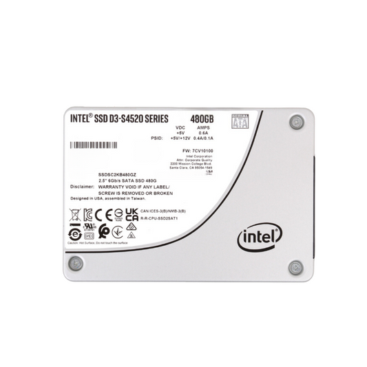 Intel 480GB Solid State Drive 2.5" Internal SATA 6Gb/s D3-S4520