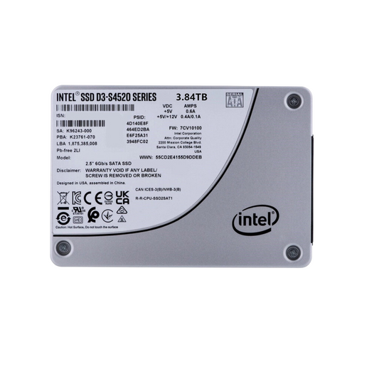 Intel S4520 3.84TB Solid State Drive 2.5" Internal SATA6Gb/s D3-S4520