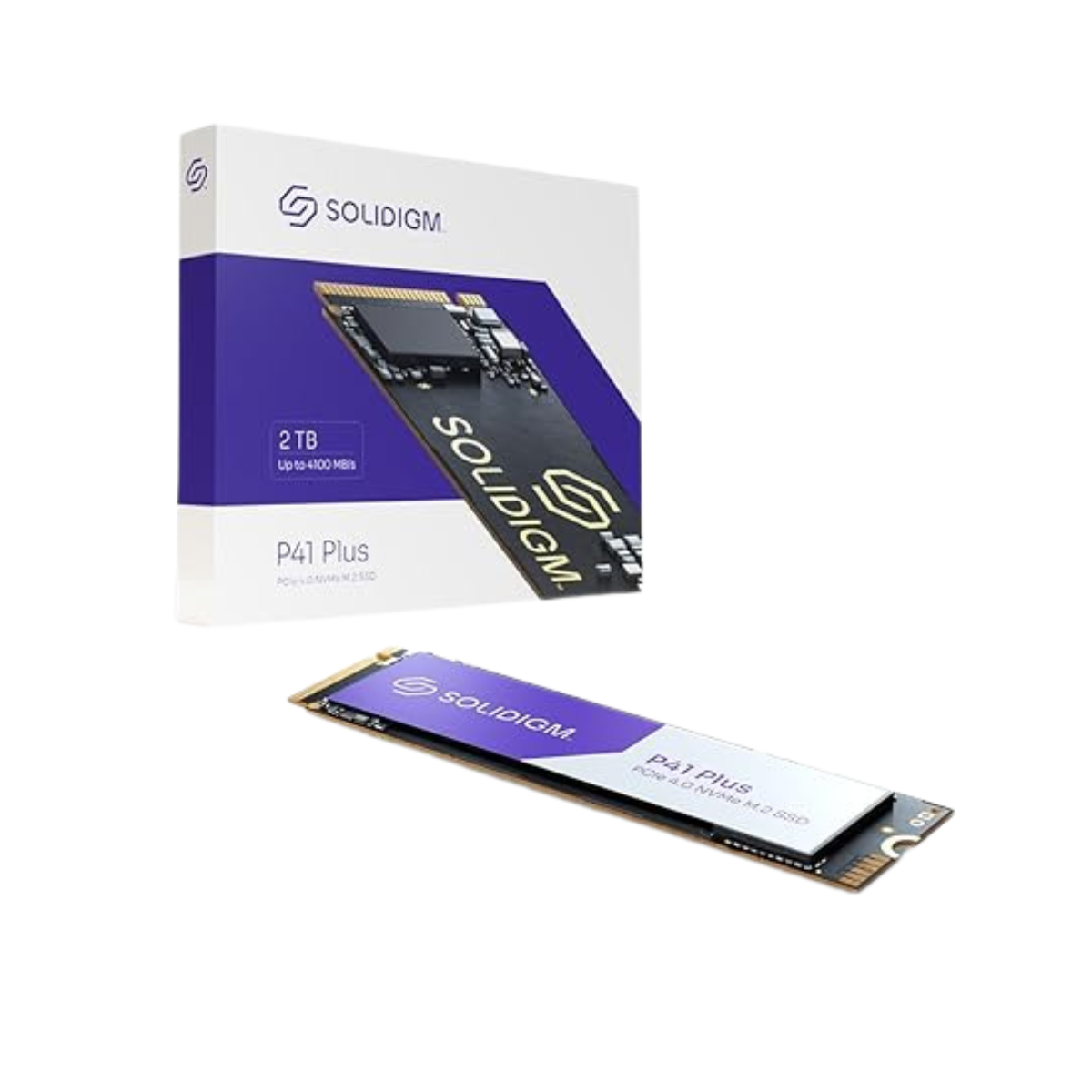 Solidigm P41 Plus Series 2TB Solid State Drive NVMe M.2 3D NAND Internal PCIe SSDPFKNU020TZX1