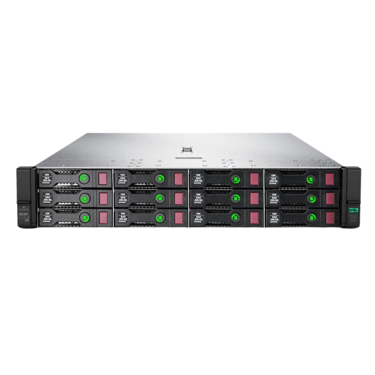 HPE  ProLiant DL380 G10 12-bay 2x Gold 6152=44 Cores P408i 256GB 4x 1TB SSD + 4x10TB SAS